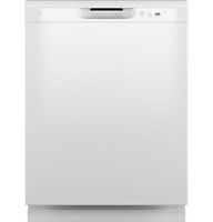 GE - Front Control Dishwasher with 60dBA - White