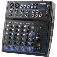 Gemini - GEM-08USB: COMPACT 8 Channel Bluetooth Mixer - Black, Blue