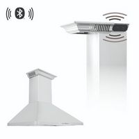 ZLINE - 36" Externally Vented Range Hood with Built-in CrownSound™ Bluetooth Speakers - Stainless...