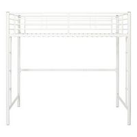 Walker Edison - Premium Metal Full Size Loft Bed - White