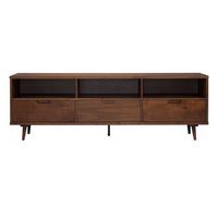 Mid Century Modern 3 Drawer Solid Wood Console for TVs up to 80&quot;