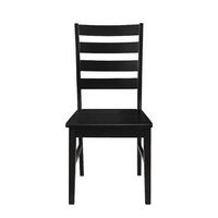 Walker Edison - Modern Farmhouse Dining Chair, Set of 2 - Black