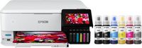 Epson - EcoTank&#174; Photo ET-8500 Wireless Color All-in-One Supertank Printer - White