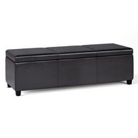 Simpli Home - Avalon Extra Large Storage Ottoman Bench - Tanners Brown