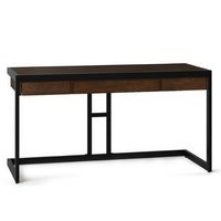 Simpli Home - Erina SOLID ACACIA WOOD Modern Industrial 60 inch Wide Writing Office Desk in - Far...