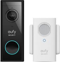eufy Security - Smart Wi-Fi Video Doorbell 2K Battery Operated/Wired with Chime - White/Black