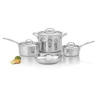 Cuisinart - Chef's Classic Nonstick Stainless 7-Piece Set - Stainless Steel