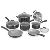 Cuisinart - Ceramica XT Nonstick 11-Piece Cookware Set - Black