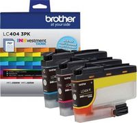 Brother - LC404 3PK 3-Pack INKvestment Tank Ink Cartridges - Cyan/Magenta/Yellow