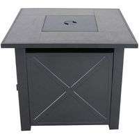 Mod Furniture - Harper 40,000 BTU Tile-Top Gas Fire Pit Table with Burner Cover and Lava Rocks - ...