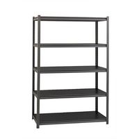 Iron Horse - 3200 Riveted Steel Shelving 5-Shelf Unit, 18D x 48W x 72H - Gunmetal Gray - Black