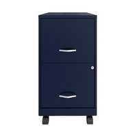Space Solutions - 18&quot; 2 Drawer Mobile Smart Vertical File Cabinet - Navy