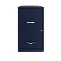 Space Solutions - 18in. 2 Drawer Metal File Cabinet - Navy