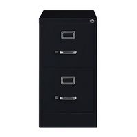 Hirsh - 22-in Deep 2 Drawer, Letter Width, Vertical File Cabinet - Black