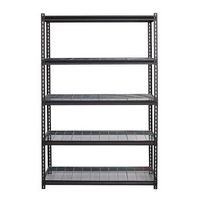 Iron Horse - 2300 Riveted Wire Deck Shelving, 5-Shelf, 18Dx48Wx72H - Black