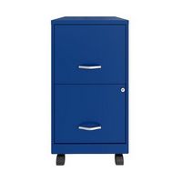Space Solutions - 18" 2 Drawer Mobile Smart Vertical File Cabinet - Classic Blue