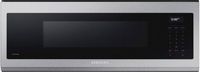 Samsung - 1.1 cu. ft. Smart SLIM Over-the-Range Microwave with 550 CFM Hood Ventilation, Wi-Fi & ...
