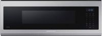 Samsung - 1.1 cu. ft. Smart SLIM Over-the-Range Microwave with 400 CFM Hood Ventilation, Wi-Fi &amp; ...