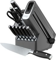 Ninja - NeverDull Premium 12-Piece Knife Block Set with Built-in Sharpener System - Black & Silver