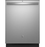 GE - 24" Top Control Built-In Plastic Tub Dishwasher with 3rd Rack, Sanitize Cycle and 50 dBA - F...