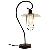 Lalia Home - Modern Metal Scroll Table Lamp - Black