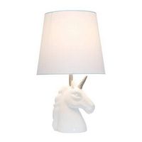 Simple Designs - Unicorn Table Lamp - Sparkling Silver and White