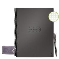 Rocketbook - Core Smart Reusable Notebook Dot-Grid 8.5" x 11" - Deep Space Gray