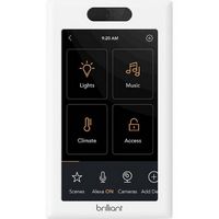Brilliant - Wi-Fi Smart 1-Switch Home Control Panel with Voice Assistant - White