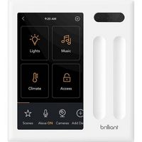 Brilliant - Wi-Fi Smart 2-Switch Home Control Panel with Voice Assistant - White