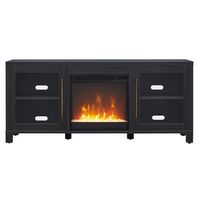 Camden&amp;Wells - Foster Crystal Fireplace TV Stand for TVs Up to 65&quot; - Charcoal Gray