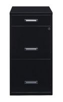 Hirsh - Metal 3-Drawer Organizer File Cabinet with Pencil Drawer - Black