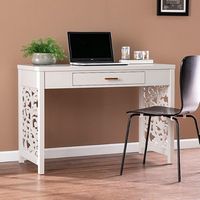 SEI Furniture - Ivybridge 1-Drawer Desk - Light gray finish