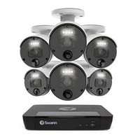 Swann Master Series Home 8-Channel 6-Camera 4K UHD Indoor/Outdoor PoE Wired, 2TB HDD NVR Security...