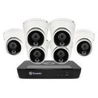 Swann Professional 8-Channel, 6-Dome Cameras 4K UHD, Indoor/Outdoor PoE Wired 2TB HDD NVR Securit...