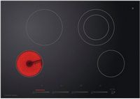 Fisher & Paykel - 30" Built-In Electric Ceramic Cooktop with 4 Burners - Black