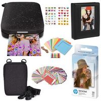HP - Sprocket Portable Photo Printer Gift Bundle with 2&quot;x3&quot; Zink Photo Paper,  Deluxe Case, Album...