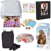 HP - Sprocket Portable Photo Printer Gift Bundle with 2"x3" Zink Photo Paper,  Deluxe Case, Album...