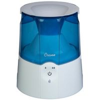 CRANE - 0.5 Gal. Warm Mist Humidifier with 2 Speed Settings - Blue/White