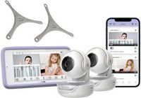 Hubble Connected - Nursery Pal Deluxe Twin 5&quot; Smart HD Wi-Fi Video Baby Monitor - White