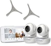 Hubble Connected Nursery Pal Deluxe Twin Wireless, Wi-Fi Enabled Baby Monitor - White