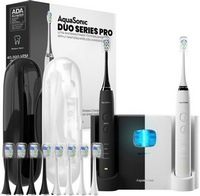 AquaSonic - Ultrasonic UV Sanitizing Toothbrush Set - Limited Edition Bundle - Midnight Black/Opt...