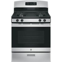 GE - 4.8 Cu. Ft. Freestanding Gas Range - Stainless Steel