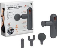 Sharper Image - Powerboost Move Deep Tissue Travel Percussion Massager - Grey