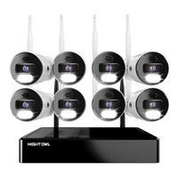 Night Owl - 10 Channel 8 Wi-Fi IP 4K HD 2-Way Audio Cameras, 1TB HD Bluetooth Wi-Fi NVR Surveilla...