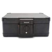 Honeywell - .24 Cu. Ft. Fire- and Water-Proof Lite Weight-Proof Chest Safe with Key Lock - Black