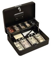 Honeywell - Steel Tiered Cash Tray with Key Lock - Black