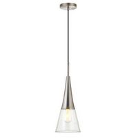 Camden&amp;Wells - Myra Clear Glass Pendant - Brushed Nickel