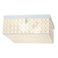 Lalia Home - Glam 2 Light 12 Inch Square Flush Mount - White