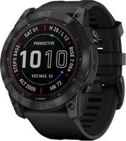Garmin - fēnix 7X  Sapphire Solar GPS Smartwatch 51 mm Fiber-reinforced polymer - Black DLC Titanium
