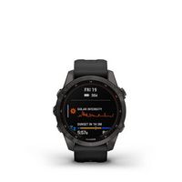 Garmin - fēnix 7S Sapphire Solar GPS Smartwatch 42 mm Fiber-reinforced polymer - Carbon Gray DLC ...